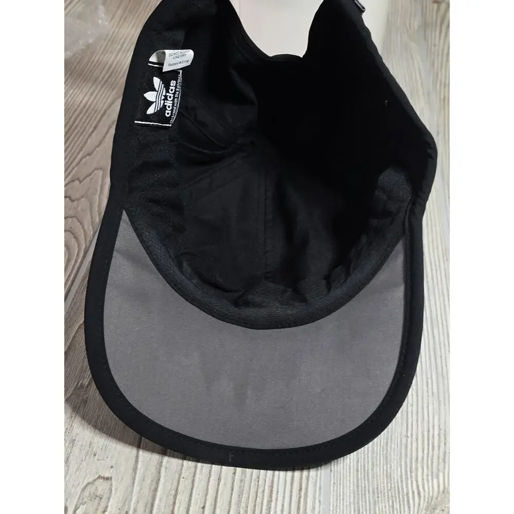 Adidas 3 Stripes Black Adjustable Strap Adult Unisex Hat